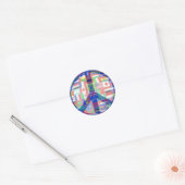 Peace & World Flags Sticker (Envelop)