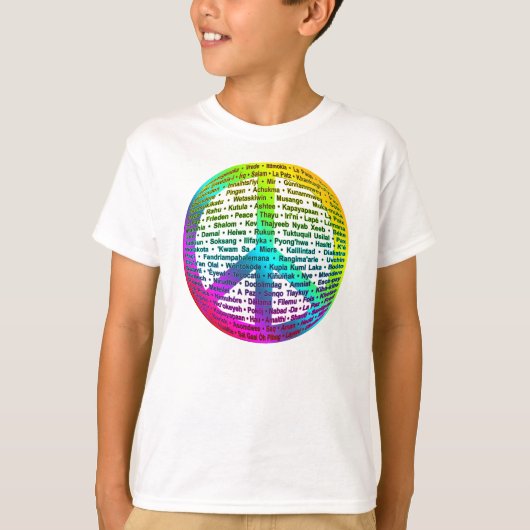 Peace World Language T-shirt (Voorkant)