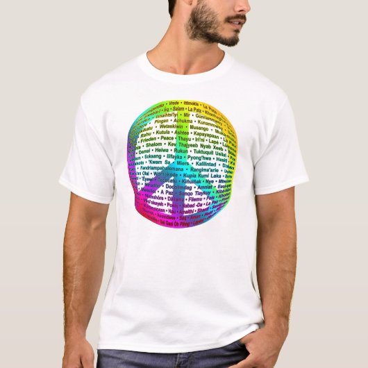 Peace World Language T-shirt (Voorkant)