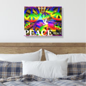 Peace Wrapped Canvas Afdruk (Insitu (Slaapkamer))