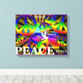 Peace Wrapped Canvas Afdruk (Insitu (Houten vloer))