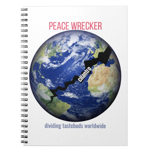 Peace Wrecker - Smaakpapillen wereldwijd verdelen Notitieboek (Voorkant)