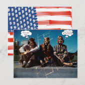 Peace Young Hippies Free Love  aangepaste tekst Briefkaart (Voorkant / Achterkant)