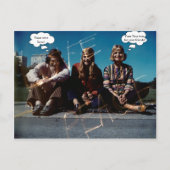 Peace Young Hippies Free Love  aangepaste tekst Briefkaart (Voorkant)