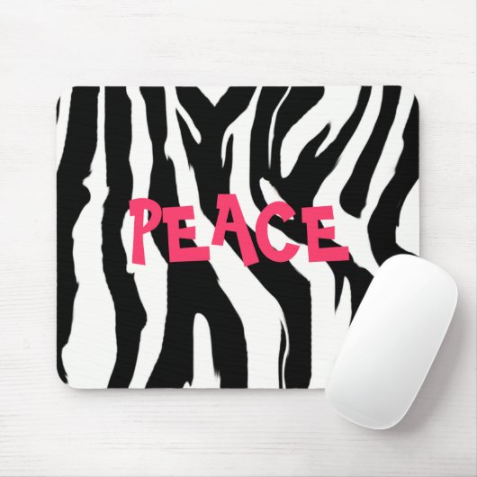 PEACE zebra Muismat (Met muis)