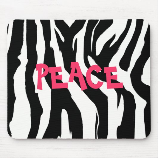 PEACE zebra Muismat (Voorkant)