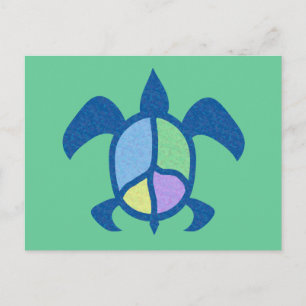 Peace Zee Turtle Briefkaart