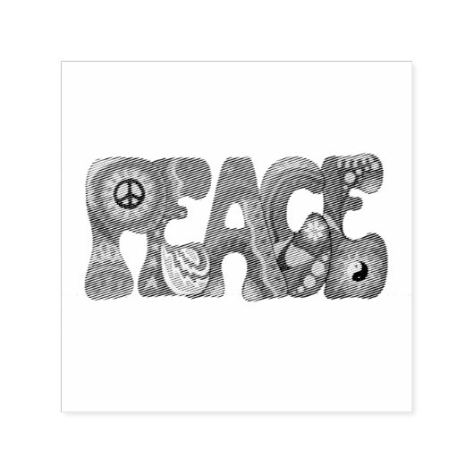 Peace Zelfinkkend stempel (Design)