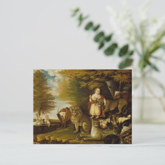 Peaceable Kingdom | 1830-32 Briefkaart (Staand voorkant)
