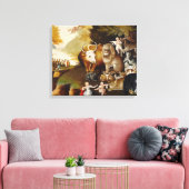 Peaceable Kingdom, c.1834 (olie op canvas) Canvas Afdruk (Insitu (Woonkamer))