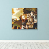 Peaceable Kingdom, c.1834 (olie op canvas) Canvas Afdruk (Insitu (Houten vloer))