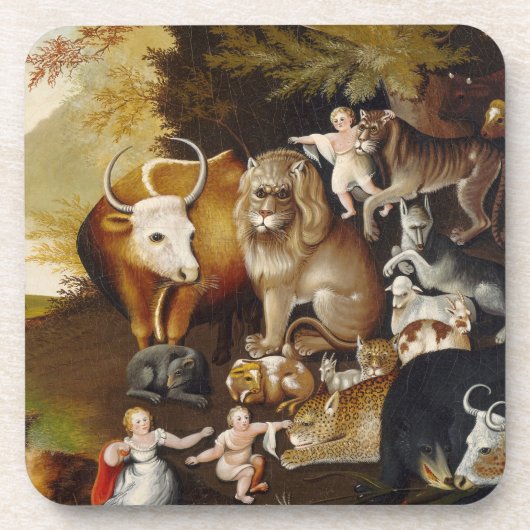Peaceable Kingdom, c.1834 (olie op canvas) Drankjes Onderzetter (Voorkant)