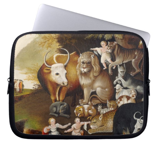 Peaceable Kingdom, c.1834 (olie op canvas) Laptop Sleeve (Voorkant)