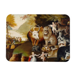Peaceable Kingdom, c.1834 (olie op canvas) Magneet