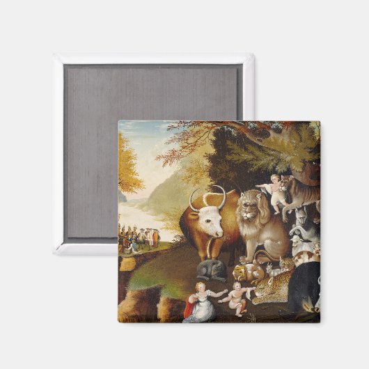 Peaceable Kingdom, c.1834 (olie op canvas) Magneet (Voorkant / Achterkant)