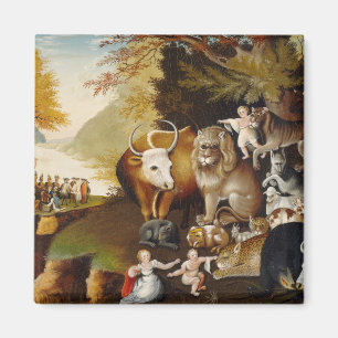 Peaceable Kingdom, c.1834 (olie op canvas) Magneet
