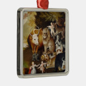 Peaceable Kingdom, c.1834 (olie op canvas) Metalen Ornament (Rechts)