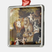 Peaceable Kingdom, c.1834 (olie op canvas) Metalen Ornament (Links)