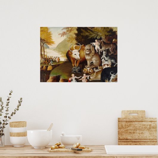 Peaceable Kingdom, c.1834 (olie op canvas) Poster (Keuken)