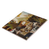 Peaceable Kingdom, c.1834 (olie op canvas) Tegeltje (Zijkant)