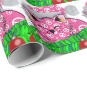 PeaceCat Holiday Giftwrap Papier (Rol Hoek)
