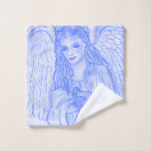 Peaceful Angel in Light Blue Bad Handdoek (Wasdoekje)