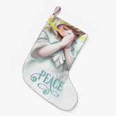 Peaceful Angel met Halo Holiday Kleine Kerstsok (Voorkant (Hangend))