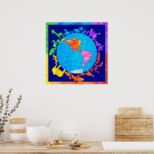 Peaceful Animal Kingdom Poster (Keuken)