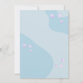 Peaceful Baby Blue Star Photo Baby shower Kaart (Achterkant)