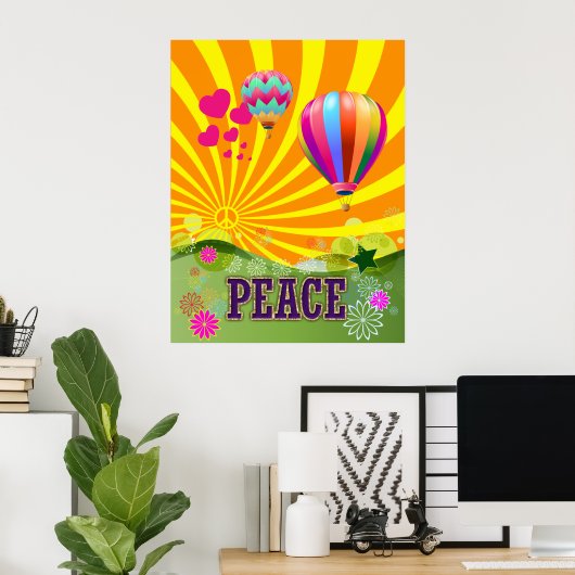 PEACEFUL BALLOON FANTASY POSTER (Thuiskantoor)