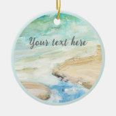 Peaceful Beach Coastal Ornament (Voorkant)