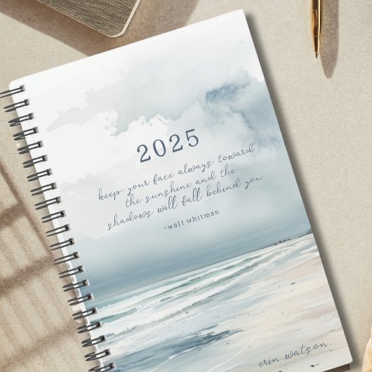 Peaceful Beach Custom Quote Weekly Planner