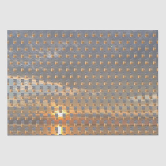 Peaceful Beach Ocean Sky Sunrise Collage Tissue Pa Tissuepapier (Voorkant)