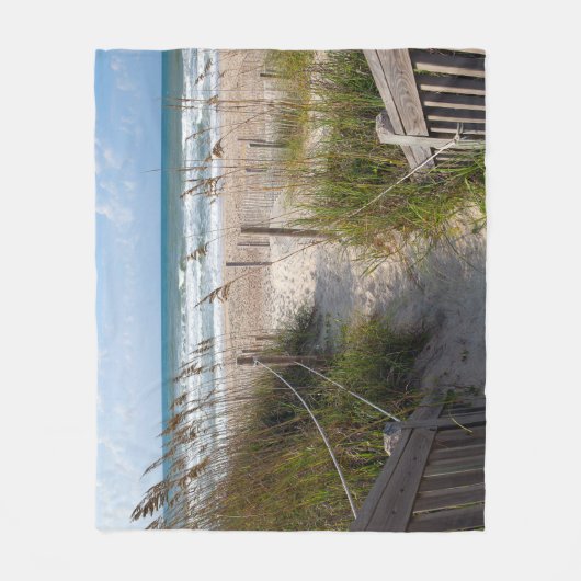 Peaceful Beach Scene Fleece Deken (Voorkant)
