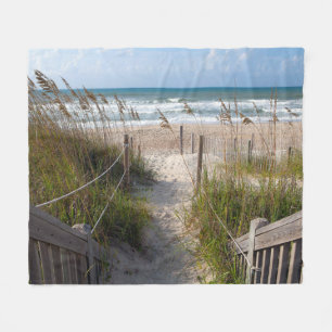 Peaceful Beach Scene Fleece Deken