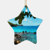 Peaceful Beach St Thomas Keramisch Ornament (Rechts)