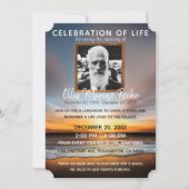 Peaceful Beach Sunset|Celebration of Life Photo Kaart (Voorkant)