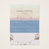 Peaceful Beach Thema Oorbel Display Kaart (Voorkant)