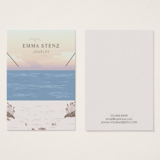 Peaceful Beach Theme Ketting Display Kaart (Voorkant /achterkant)