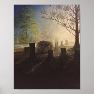 Peaceful begraafplaats poster