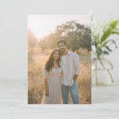 Peaceful Beige Natural Photo Kaart (Staand voorkant)