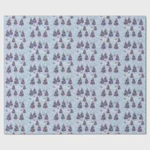 Peaceful Birds and Treders Wrapping Paper Cadeaupapier