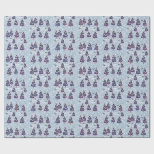 Peaceful Birds and Treders Wrapping Paper Cadeaupapier (Zoom)