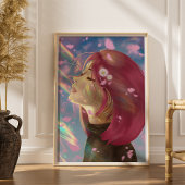 Peaceful Bloom Rainbow Touches Poster