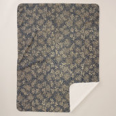 Peaceful Blue & Cream Batik Sherpa Deken (Voorkant)