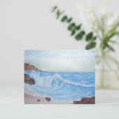 Peaceful Blue Zee Briefkaart (Staand voorkant)