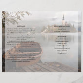 Peaceful Boat Funeral Programme sjabloon (Achterkant)