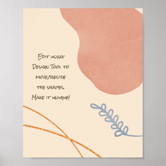 Peaceful Boho Shapes Poster (Voorkant)