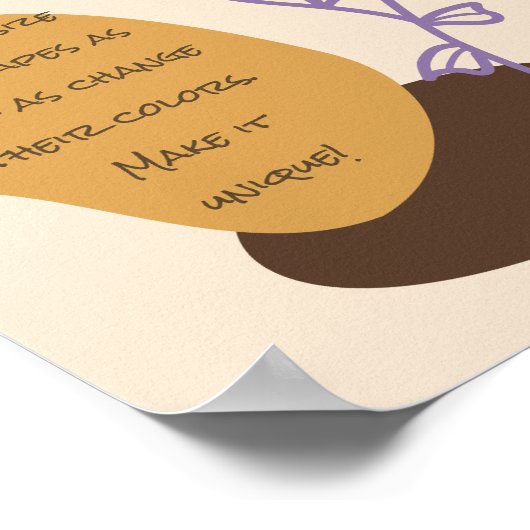 Peaceful Boho Shapes Poster (Hoek)