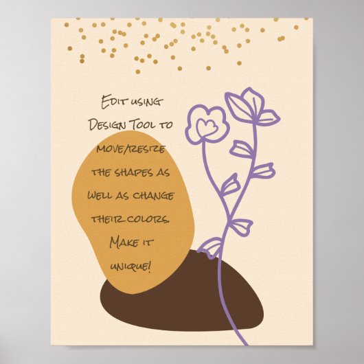 Peaceful Boho Shapes Poster (Voorkant)